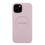Guess GUHMP15SPSAHMCP iPhone 15 / 14 / 13 6.1"pink hardcase Saffiano MagSafe - imagine 3