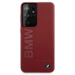 Case BMW BMHCS21LSLBLRE S21 Ultra G998 red hardcase Silicone Signature Logo