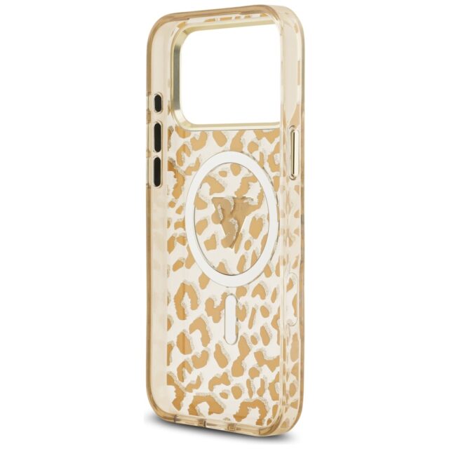 Guess Leopard Glitter MagSafe Case for iPhone 17 Pro Brown - imagine 7
