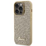 Guess GUHCP15LPMSDGSD iPhone 15 Pro 6.1" gold hardcase Disco Metal Script - imagine 2