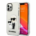 Karl Lagerfeld KLHCP12MHNKCTGT iPhone 12/12 Pro 6,1" transparent hardcase Gliter Karl&Choupette