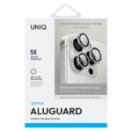 UNIQ Optix Aluminum Camera Lens Protector iPhone 16 Pro 6.3" / 16 Pro Max 6.9" white shimmer glass n - imagine 2