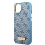Guess GUHMP13MU4GPRB iPhone 13 / 14 / 15 6.1" blue hard case 4G Logo Plate MagSafe - imagine 6