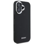 DKNY DKHMP16SPSCMCLK iPhone 16 6.1" black hardcase Plain Silver Logo MagSafe - imagine 4