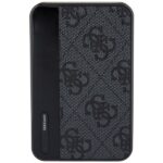 Guess Powerbank 15W GUPB5LP4GEGK 5000mAh black 4G Leather Metal Logo - imagine 4