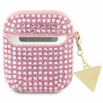 Guess GUA2HDGTPP AirPods 1/2 cover pink Rhinestone Triangle Charm - imagine 2