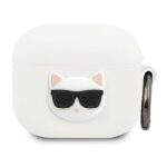Karl Lagerfeld KLACA3SILCHWH AirPods 3 cover white Silicone Choupette