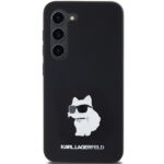 Karl Lagerfeld KLHCS23SSMHCNPK S23 S911 black hardcase Silicone Choupette Metal Pin - imagine 3