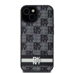 DKNY DKHCS24LPCPTSSK S24 Ultra S928 black hardcase Leather Checkered Mono Pattern & Printed Stripes