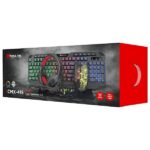 Set 4in1 Combo XTRIKE ME CMX-415 EN on-ear headphones + keyboard + mouse + mouse pad black/white - imagine 7