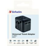 Verbatim Travel Adapter EU/UK/US 2xUSB-A UTA-01 black 49543 - imagine 8