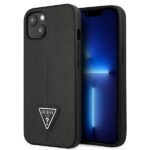 Guess GUHCP14MPSATLK iPhone 14 Plu s/ 15 Plus 6.7" black hardcase SaffianoTriangle Logo