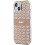 DKNY DKHMP15SHRHSEP iPhone 15 / 14 / 13 6.1 inch pink hardcase IML Mono & Stripe MagSafe - imagine 2
