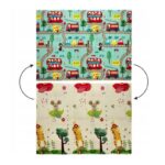 Extralink Double-Sided Educational Play Mat, 150x200x1 cm Foldable Cars-Airplanes + Bag - imagine 2