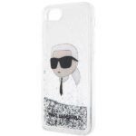Karl Lagerfeld KLHCI8LNKHCH iPhone 7/8/SE 2020 / SE 2022 silver hardcase Glitter Karl Head - imagine 6