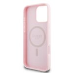 Guess GUHMP15XPGHSMMP iPhone 15 Pro Max 6.7" pink hardcase Grained Ring MagSafe - imagine 7