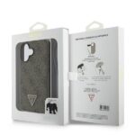 Guess GUHCP16SP4TDSCPW iPhone 16 6.1" brown hardcase Leather Metal Logo Strass Crossbody - imagine 9