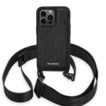 Karl Lagerfeld KLHCP14LSTMMK iPhone 14 Pro 6,1" hardcase black Monogram Plaque Logo Strap - imagine 2