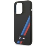 BMW BMHMP14L22SOTK case iPhone 14 Pro 6.1" black Silicone Slanted Sttripes MagSafe - imagine 6