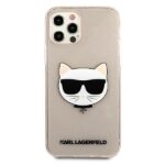 Karl Lagerfeld KLHCP12LCHTUGLGO iPhone 12 Pro Max 6,7" gold hardcase Glitter Choupette - imagine 3