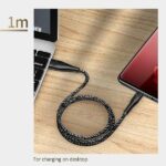 USAMS braided cable U41 microUSB 1m 2A red SJ393USB02 (US-SJ393) Fast Charge - imagine 6