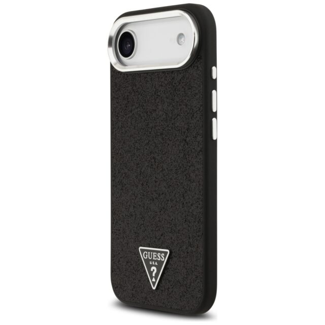 Case Guess Glitter Triangle Logo MagSafe for iPhone Air black - imagine 2