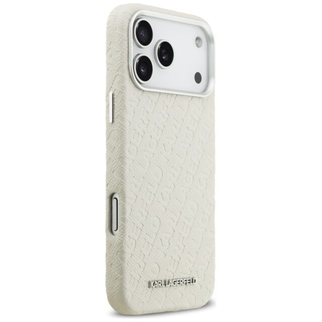 Karl Lagerfeld FW Stamped Karl MagSafe Case for iPhone 17 Pro Max Beige - imagine 4