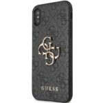 Guess GUHCPX4GMGGR iPhone X/XS grey hardcase 4G Big Metal Logo - imagine 2
