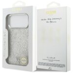 Case Guess Glitter Triangle Logo MagSafe for iPhone 17 Pro Max silver - imagine 8