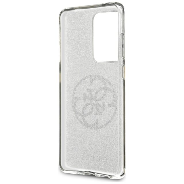 Guess GUHCS69PCUGLLG S20 Ultra G988 light grey hard case Glitter 4G Circle Logo - imagine 4