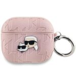 Karl Lagerfeld KLA3PGKCPP AirPods 3 cover pink Monogram Karl & Choupette Head