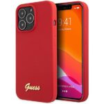 Guess GUHCP13XLSLMGRE iPhone 13 Pro Max 6.7" burgundy hard case Silicone Vintage Gold Logo