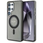 Case Guess Rhinestones Printed Classic Logo MagSafe Samsung Galaxy S25 Ultra black