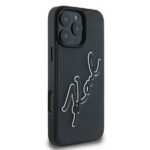 Karl Lagerfeld KLHCP16L3DRKSDLK iPhone 16 Pro 6.3" black hardcase 3D Rubber Bicolor Signature - imagine 4