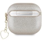 Guess Metallic Script Charm case for AirPods 4 gold - imagine 2