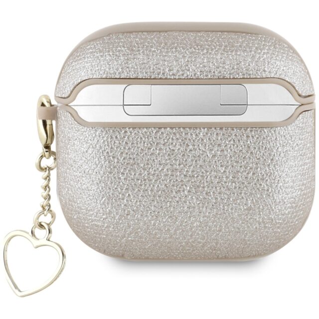 Guess Metallic Script Charm case for AirPods 4 gold - imagine 2