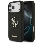 Guess Fixed Glitter Big 4G case for iPhone 17 Pro Max black