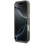 Guess IML Glitter Flowers Triangle MagSafe case for iPhone 17 Pro Max black - imagine 5