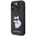 Karl Lagerfeld KLHCP14LSAKHPCK iPhone 14 Pro 6.1" black Saffiano Monogram Choupette - imagine 2