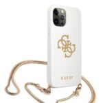 Guess GUHCP12LLSC4GWH iPhone 12 Pro Max 6,7" white hardcase 4G Gold Chain Collection - imagine 4