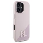 Karl Lagerfeld KLHMP16SSCMKMPCP iPhone 16 6.1" pink hardcase Silicone Shadow Metal Initial - imagine 4