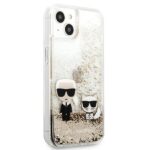 Karl Lagerfeld KLHCP13MGKCD iPhone 13 / 14 / 15 6,1" gold hardcase Liquid Glitter Karl&Choupette - imagine 4