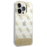 Guess GUHCP14LHG4MHG iPhone 14 Pro 6,1" gold hardcase 4G Pattern Script - imagine 4