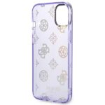 Guess GUHCP14SHTPPTL iPhone 14 / 15 / 13 6.1" lilac hard case Peony Glitter - imagine 7