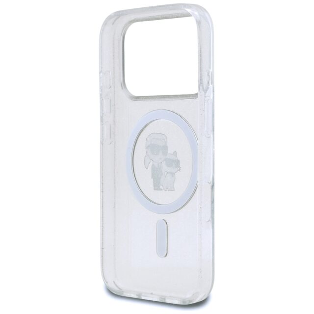 Karl Lagerfeld IML Karl Choupette Glitter MagSafe Case for iPhone 17 Pro Max Clear - imagine 7