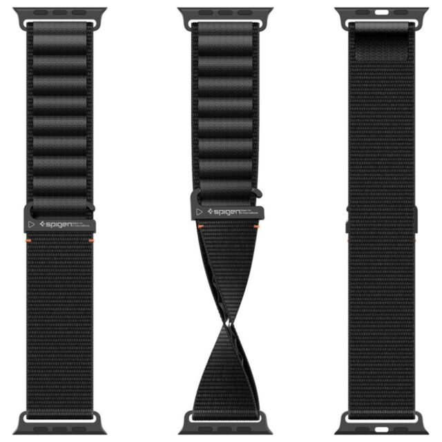 Pasek Spigen WBF1 do Apple Watch          6/7/8/9/10/11/SE/SE 3/Ultra 1/Ultra 2/ Ultra 3 44/45/46/49mm czarny - imagine 7