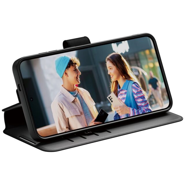 Etui CARE by PanzerGlass Feature Wallet  Kickstand do Samsung Galaxy S25+black - imagine 4