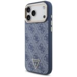 Case Guess 4G Triangle Logo MagSafe for iPhone 17 Pro Max blue gold - imagine 2