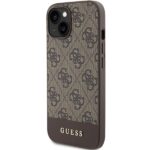 Guess GUHCP15SG4GLBR iPhone 15 / 14 / 13 6.1" brown hardcase 4G Stripe Collection - imagine 2