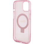 Guess GUHMP15MHRSGSP iPhone 15 Plus / 14 Plus 6.7" pink hardcase Ring Stand Script Glitter Mag - imagine 7